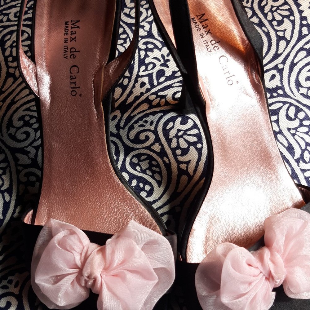 Satin Sling Back Max de Carlo